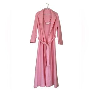 Vintage Sears At Home Wear 100% Acrylic Pink “Smaller” Medium Long Robe w/ Belt